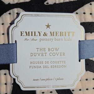 Pottery Barn Kids Emily & Meritt Bow Duvet Cover Polka Dot Twin